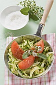 Summer vegetables (courgettes with tomato)