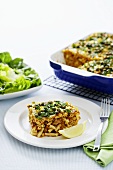 Pasta and tuna bake with capers