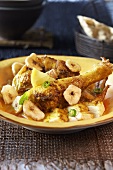 Chicken curry with banana