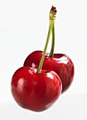 A pair of cherries (close-up)