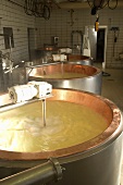 Cheese vat in a cheese dairy