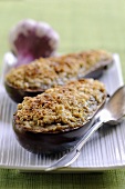 Baked stuffed aubergines