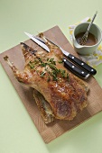 Roast duck with thyme