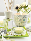 Scent diffuser and tea light (spring decorations)