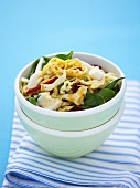 Asian egg noodle salad (Hokkien) with chicken & vegetables