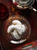 Kourambiedes (Greek butter cookies with icing sugar)