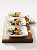 Blue cheese with apricot jam