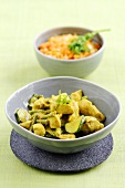 Chicken curry with courgettes