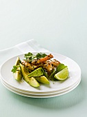Avocado and prawn salad with fresh coriander