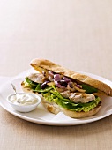 Chicken and avocado sandwich