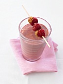 Acai berry and raspberry smoothie