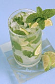 Mojito mit Limetten und Minze