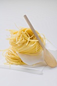 Tagliatelle with wooden spoon