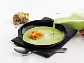 Ärtsoppa med lax (Traditional pea soup with salmon, Sweden)