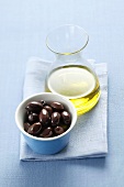 Kalamata olives and olive oil