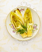 Roasted chicory with dill