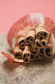 Cinnamon sticks with apple peel