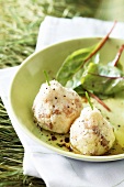 Pears with goat's cheese