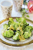 Broccoli with mustard sauce