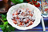 Insalata con le acciughe (Tomato salad with anchovies)