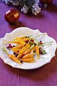 Glazed carrots with cranberries
