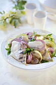 Fish and onion salad