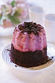 Raspberry and chocolate ice cream