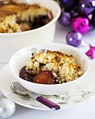 Fruit crumble for Christmas