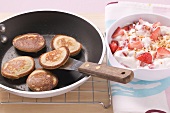 Buckwheat pancakes with strawberry quark
