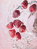 Floating raspberries