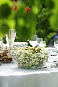 Pea and leek salad