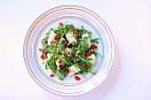 Rocket salad with Camembert and cranberries