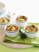 Individual garlic potato gratins with rosemary