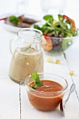 Two different salad dressings