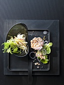 Charr tartare with apple and celery salad