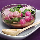 Glazed radishes