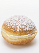 Doughnut dusted with icing sugar