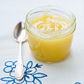Orange blossom honey in screw-top jar