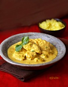 Chicken korma (Chicken in Indian curry sauce)