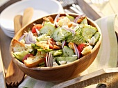 Bread and cucumber salad