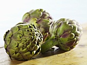 Three artichokes