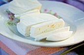 Plate of Bulgarian soft cheese