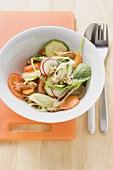 Healthy raw vegetable salad