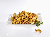 Chanterelles with rosemary and thyme