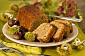 Chestnut cake on a plate