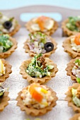 Tartlet cases with three different fillings