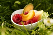 Fresh fruit in a small bowl