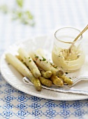 White asparagus with mayonnaise