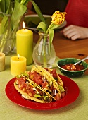 Tacos and tomato salsa (Mexico)