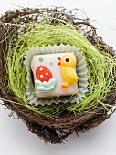 Petit four in an Easter nest